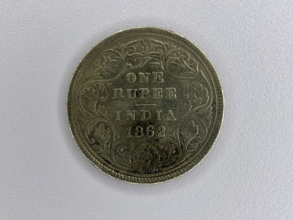 1962 Indian Silver 1 Rupee Coin