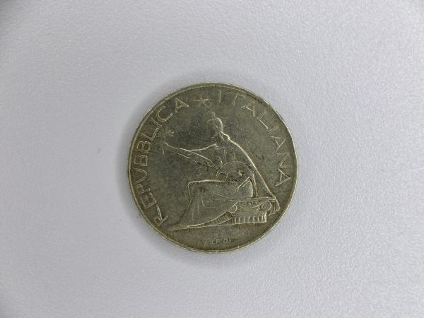 1861 Italian Silver 500 Lire Coin